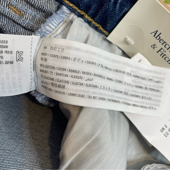 Abercrombie & Fitch Women’s Vintage Straight High Rise Jeans in Dark Wash NWT - Picture 12 of 12